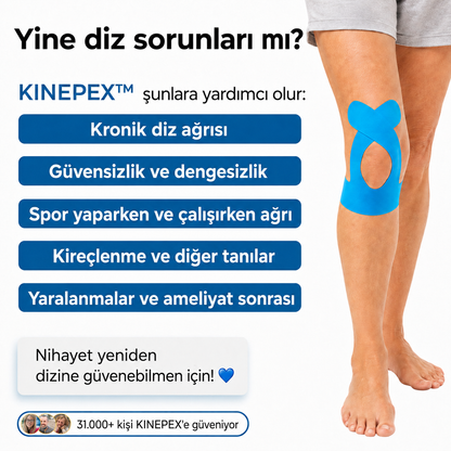 Kinepex diz bandı - suya dayanıklı